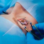 LASIK eye surgery procedure being performed by an eye specialist