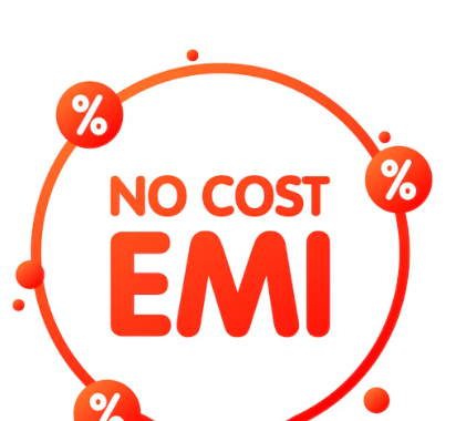 No Cost EMI option displayed on a medical or retail payment screen