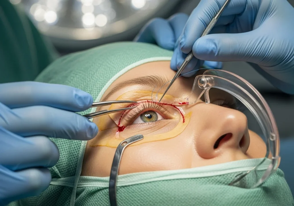 Premium painless ptosis surgery by expert eye surgeons in Delhi NCR and Mumbai using advanced minimally invasive techniques.